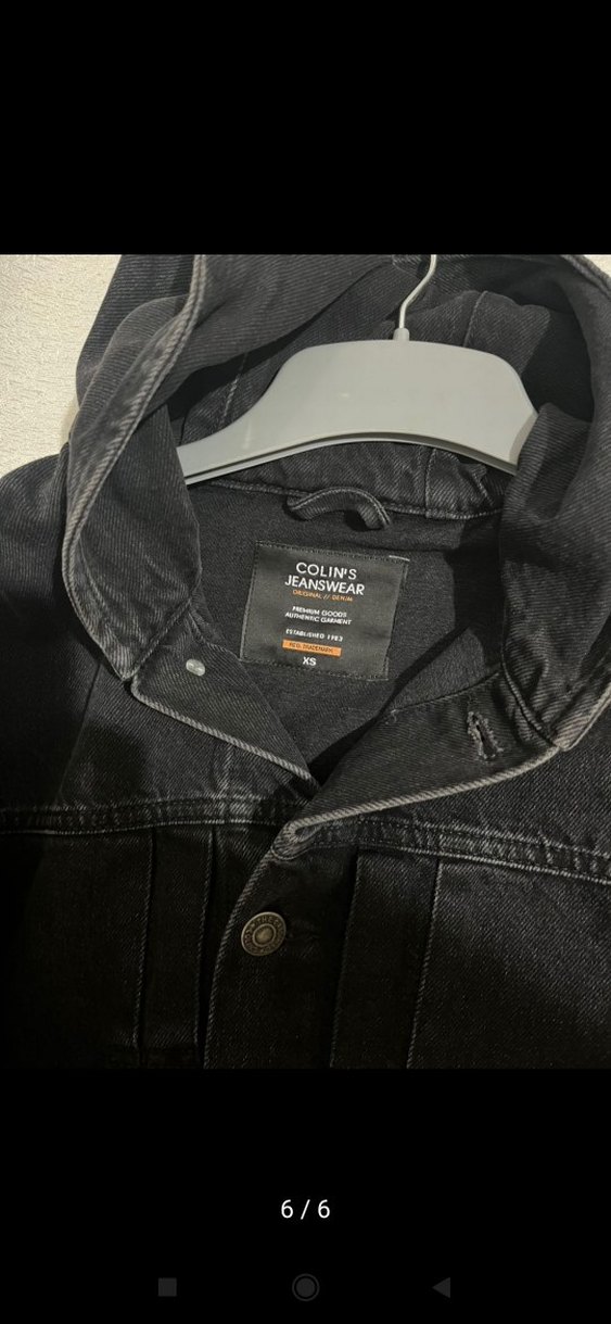 Siyah erkek Denim Ceket - Görsel 5