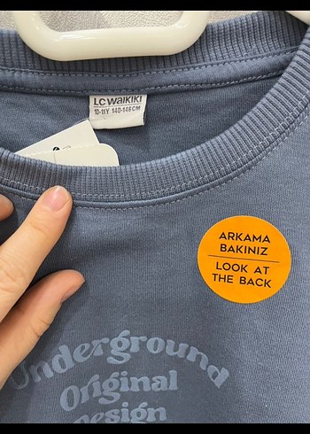 LC Waikiki etiketli mavi baskılı Uzun Kollu Sweatshirt - Görsel 2