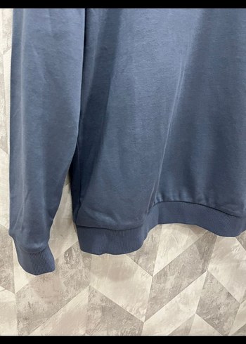 LC Waikiki etiketli mavi baskılı Uzun Kollu Sweatshirt - Görsel 3