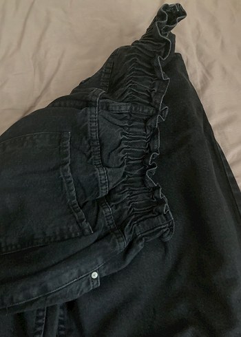 46 Beden Kadın Siyah Regular Fit Boyfriend Pantolon