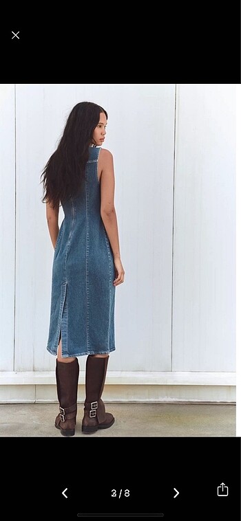 Zara Zara etiketli kot denim elbise