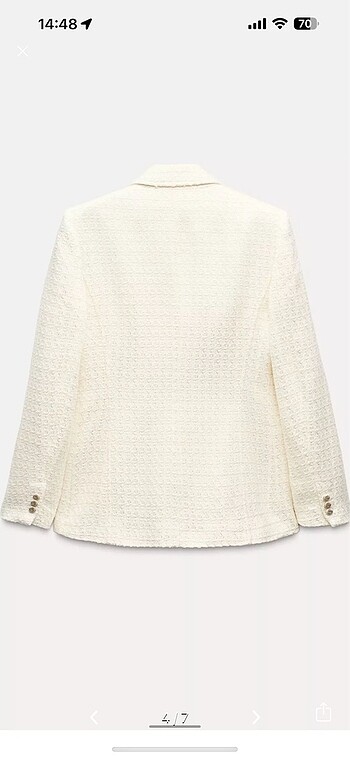 Zara Zara etiketli ekru blazer