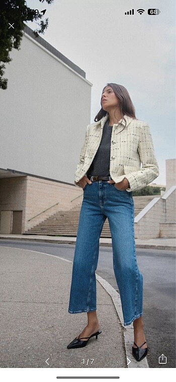 Zara ekru renk blazer
