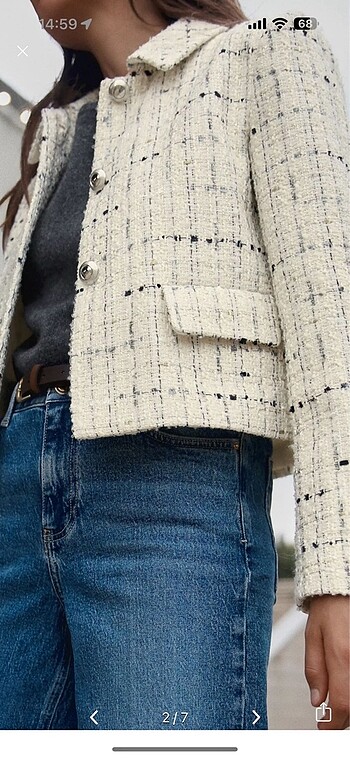 Zara Zara ekru renk blazer