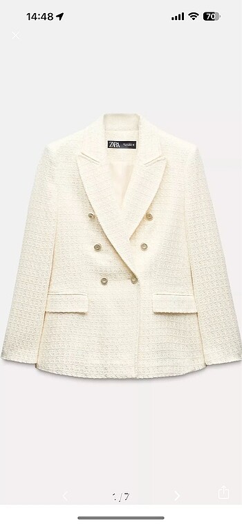 Zara ekru blazer