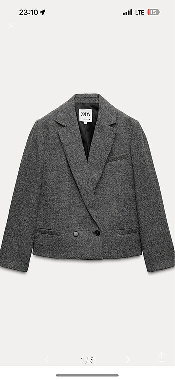 Zara 0 yünlü etiketli blazer