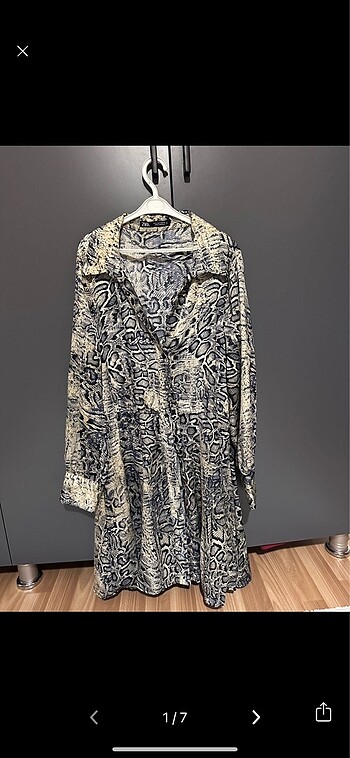 Zara leopar mini elbise