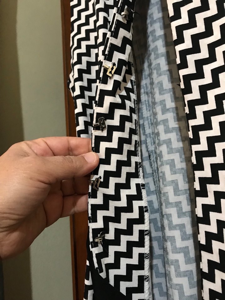 Kemerli Siyah Beyaz Uzun Kadın yelek - Görsel 3