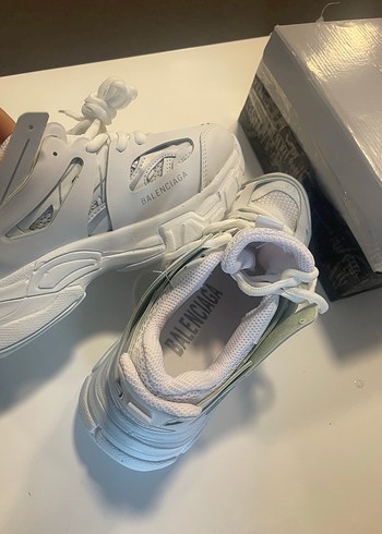 Beyaz Bağcıklı Kadın Spor Ayakkabı - Görsel 5