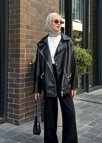 Zara Siyah Deri Ceket