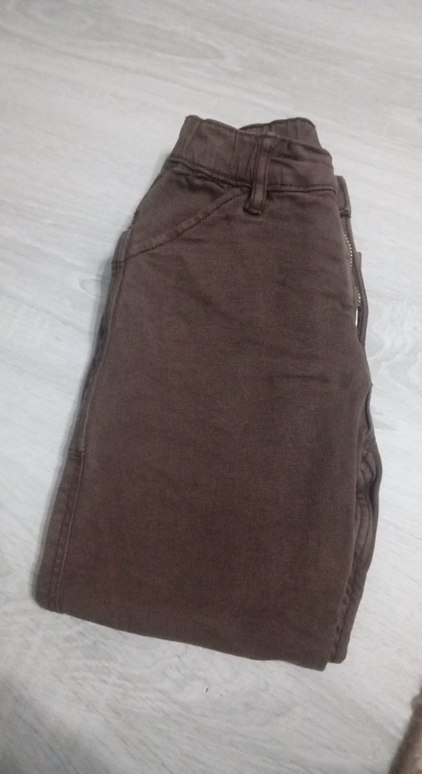 Erkek Çocuk Kahverengi Kanvas Bol Paça Pantolon - Görsel 2