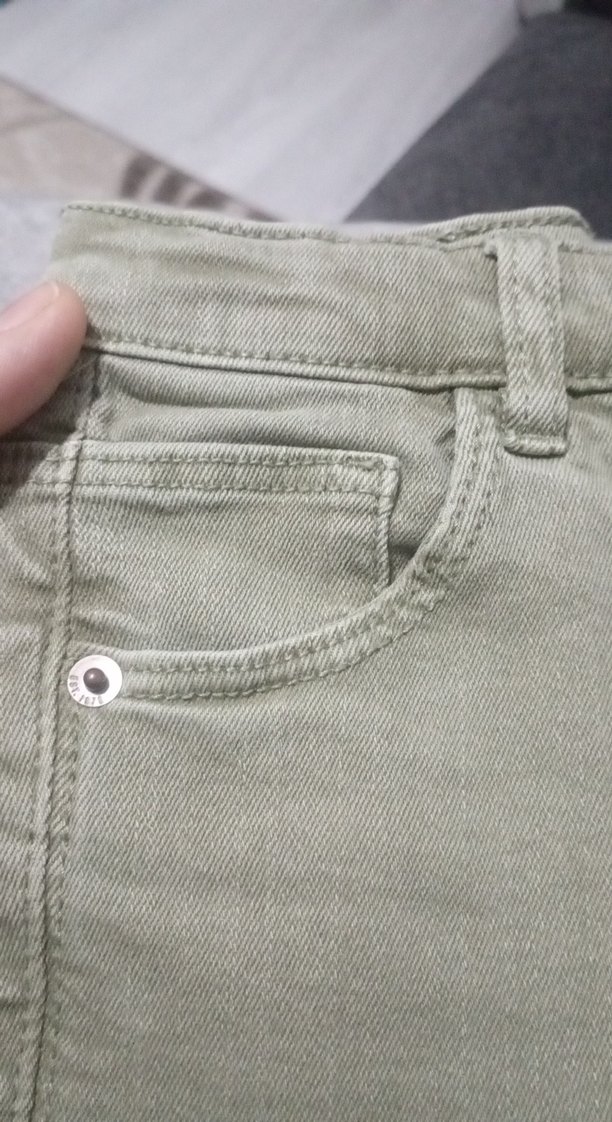 Düğmeli Haki Kumaş regular fitt - Görsel 2