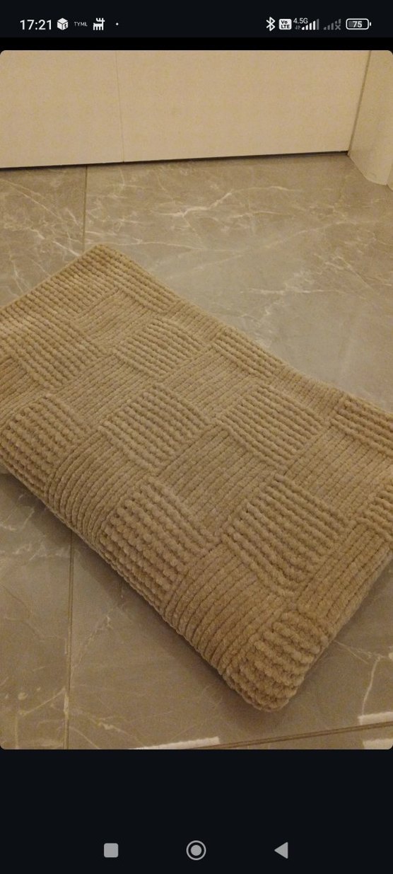 Kahverengi Nakışlı Örgü Çocuk Battaniyesi - Görsel 5