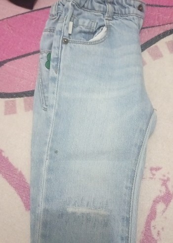 Mavi Baskılı Erkek Çocuk Denim Pantolon - Görsel 3