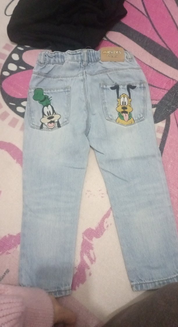 Mavi Baskılı Erkek Çocuk Denim Pantolon - Görsel 2