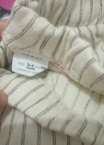 Düğmeli Beyaz çocuk Pamuk Pantolon - Görsel 4