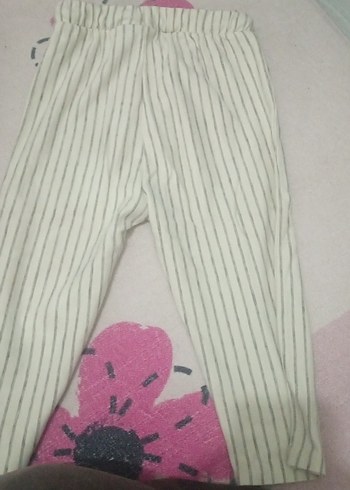 Düğmeli Beyaz çocuk Pamuk Pantolon - Görsel 2