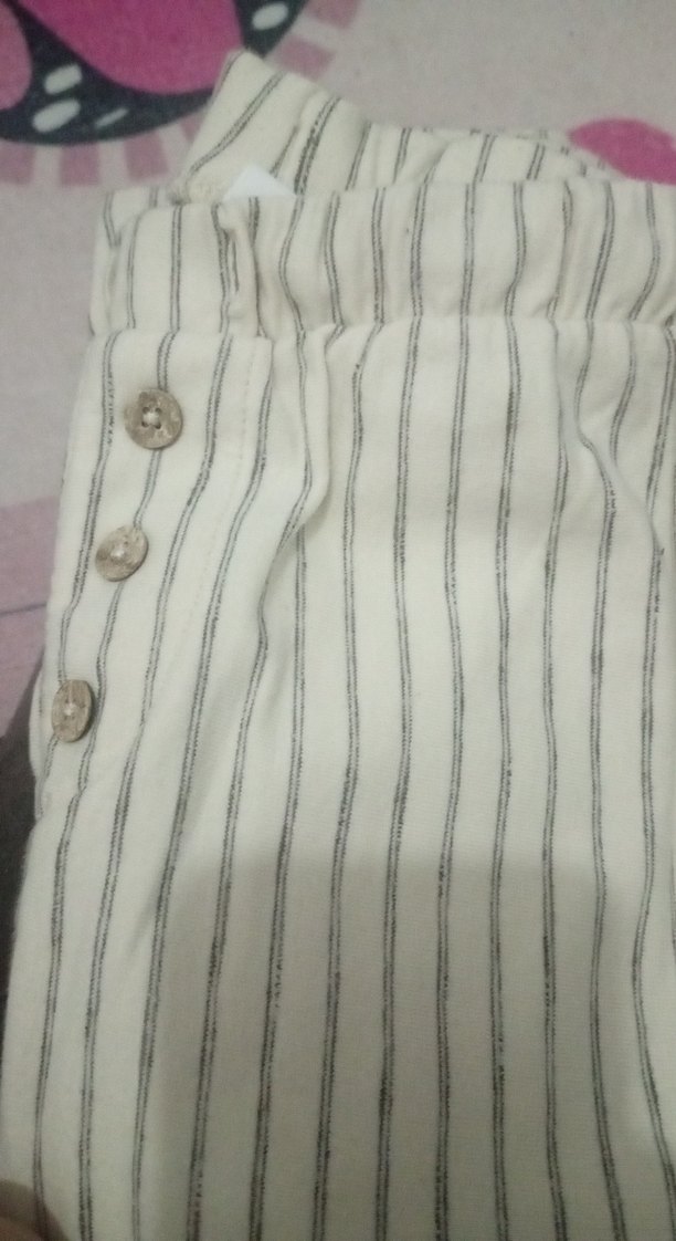 Düğmeli Beyaz çocuk Pamuk Pantolon - Görsel 3