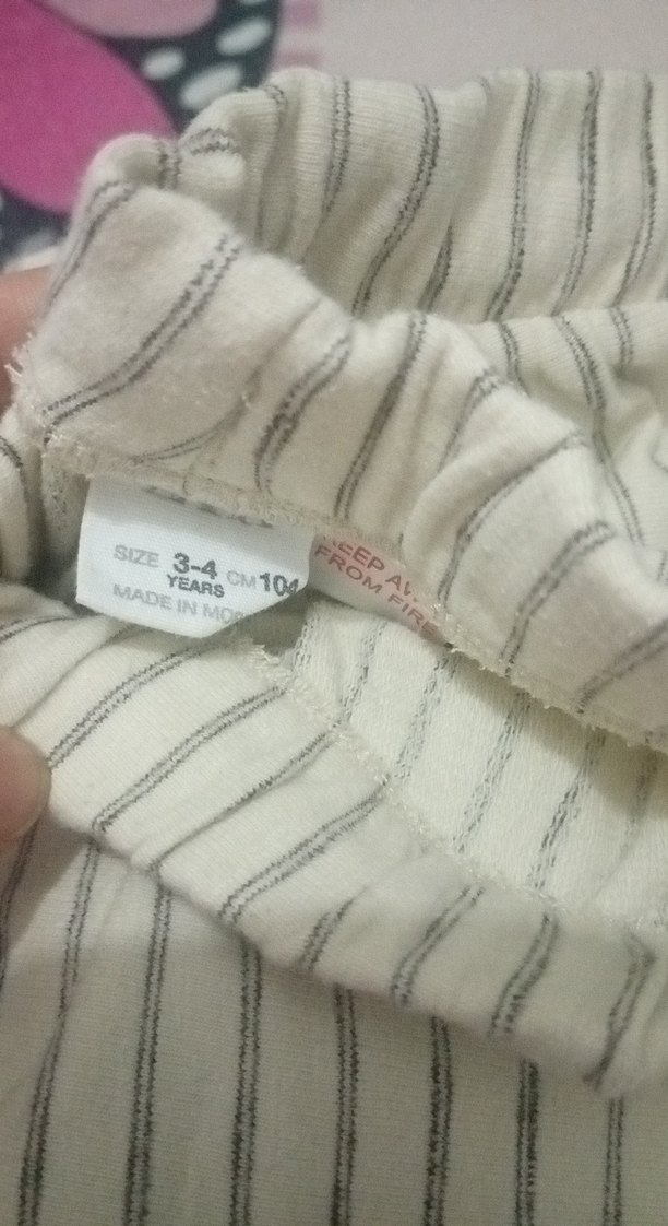 Düğmeli Beyaz çocuk Pamuk Pantolon - Görsel 4