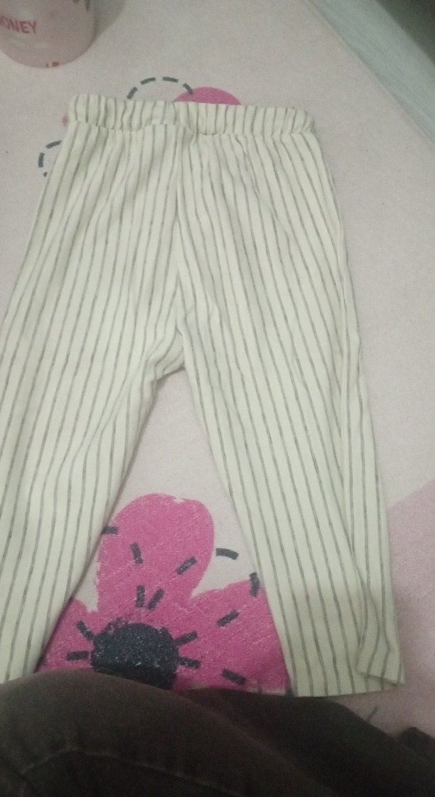 Düğmeli Beyaz çocuk Pamuk Pantolon - Görsel 2