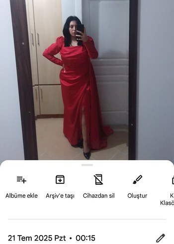 Abiye Abiye fon elbise kolunu kendim ekledim