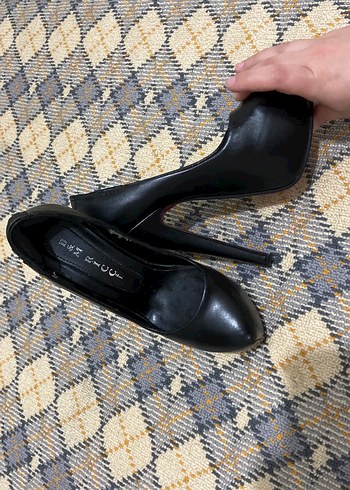 Siyah Platform Topuklu Kadın Stiletto - Görsel 3