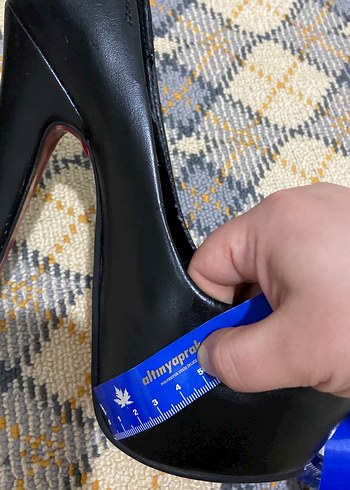 Siyah Platform Topuklu Kadın Stiletto - Görsel 4