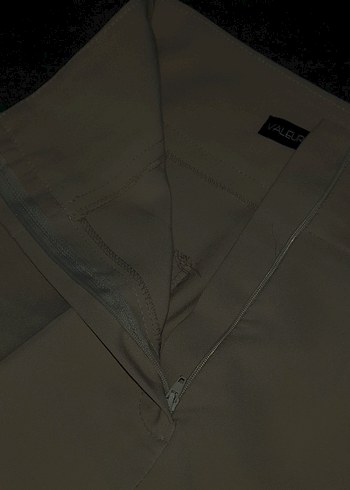 Bej Kadın Midi Kumaş Pantolon - Görsel 3