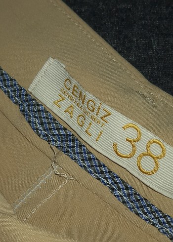 Bej Düğmeli Kadın Kumaş Pantolon - Görsel 2