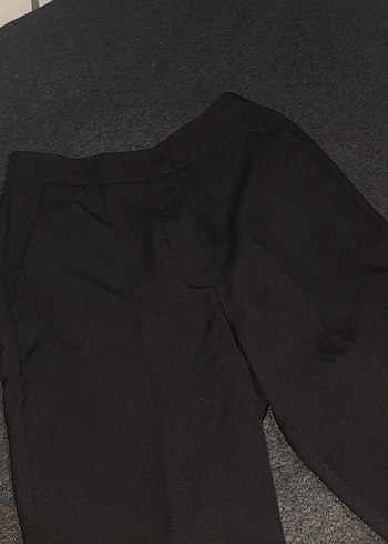 Siyah Kadın Kumaş Pantolon, Regular Fit, Ofis Stili - Görsel 2