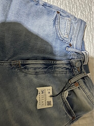 34 Beden mavi Renk Zara 34 beden wıde leg jean