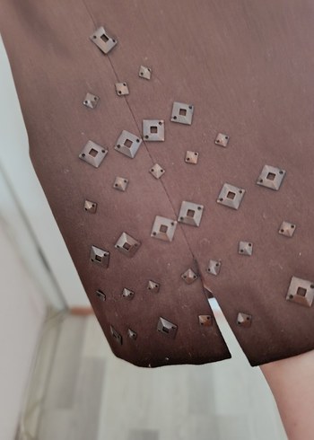 Cotton Bar Düğmeli Kahverengi Yazlık bilekte Cotton Kadın Kumaş Pantolon