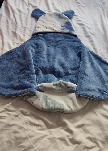 Mavi Gri Kutup Ayısı Desenli Çocuk Uyku Tulumu - Görsel 4