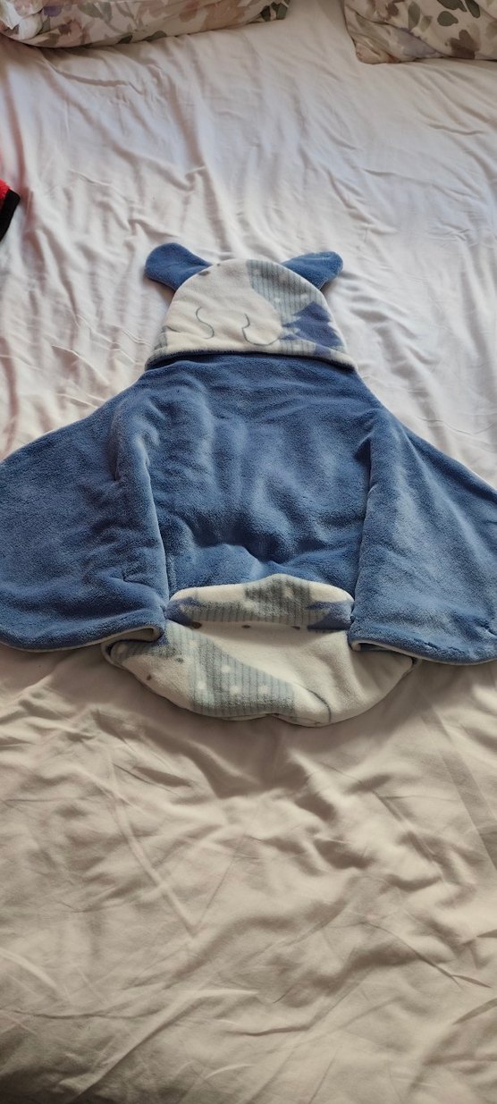 Mavi Gri Kutup Ayısı Desenli Çocuk Uyku Tulumu - Görsel 4