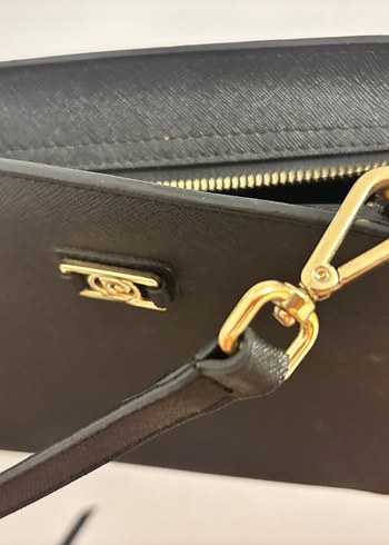 Pierre Cardin Siyah Deri Kadın Çanta - Görsel 8