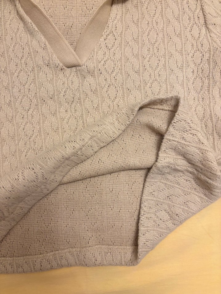 Jimmy key Bej Örgü Kısa Kollu Kadın Triko - Görsel 4