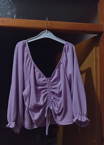 52 Beden Lila crop üst