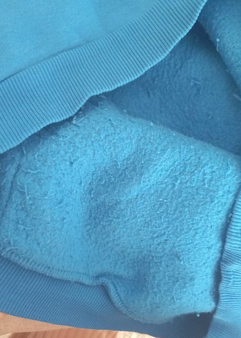 s Beden Mavi Kapüşonlu Kadın Sweatshirt