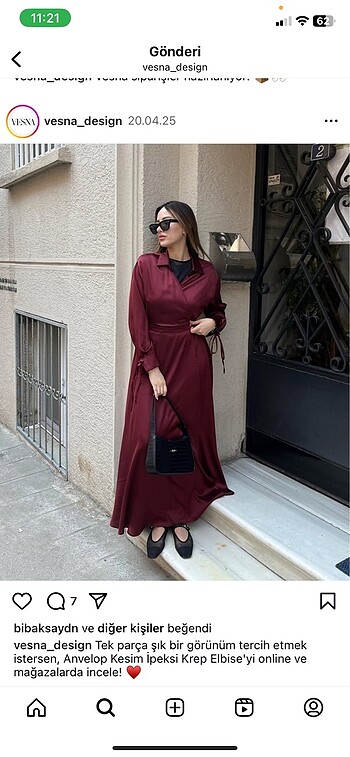 Bordo elbise