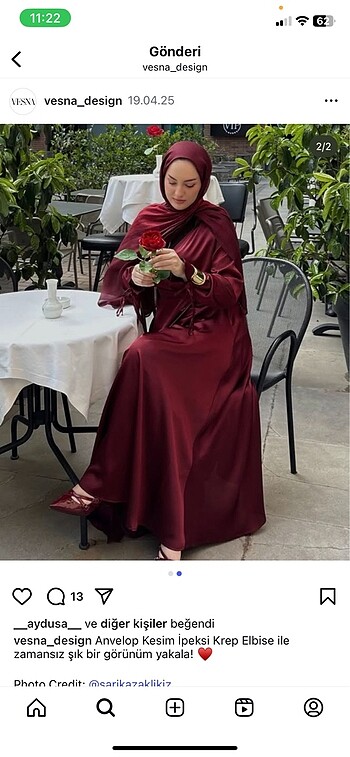 Diğer Bordo elbise