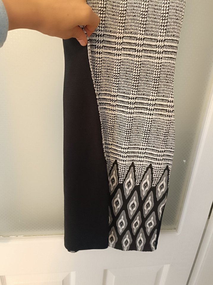 Gri Örme Desenli Kolsuz Midi Elbise - Görsel 5