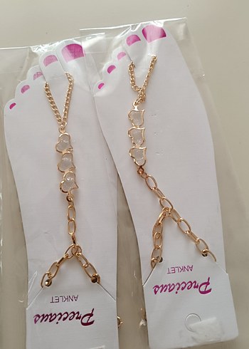 Kadın Altın Renkli Payetli El Zinciri ayak zinciri - Görsel 3