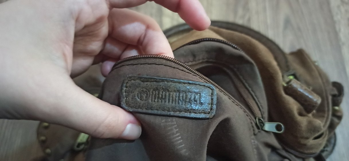 Y2K vintage Hakiki Süet Kahverengi  Tokalı Kadın Çantası - Görsel 4