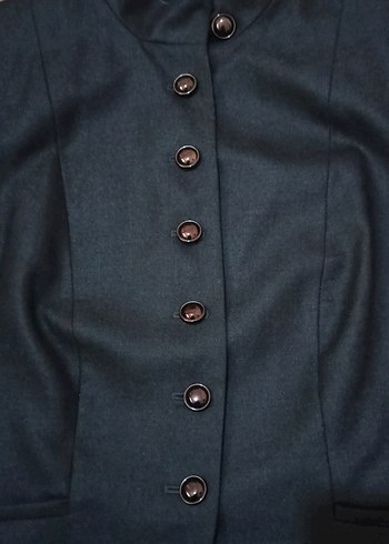 Dik yaka Network Kadın Yün Ceket - Görsel 3