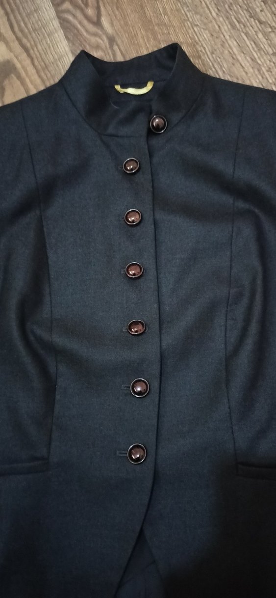 Dik yaka Network Kadın Yün Ceket - Görsel 3