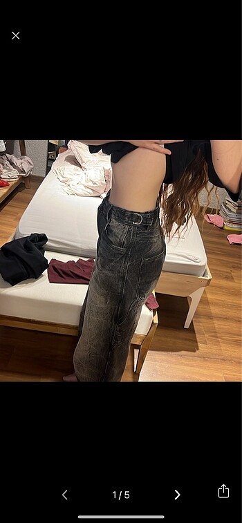 Bershka buggy pantolon hiç giyilmedi
