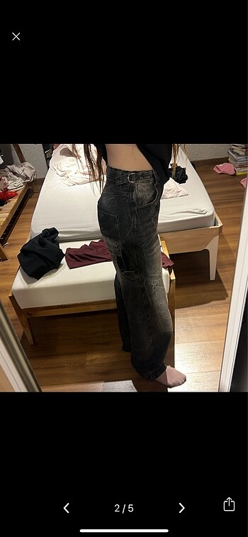 m Beden siyah Renk Bershka buggy pantolon hiç giyilmedi