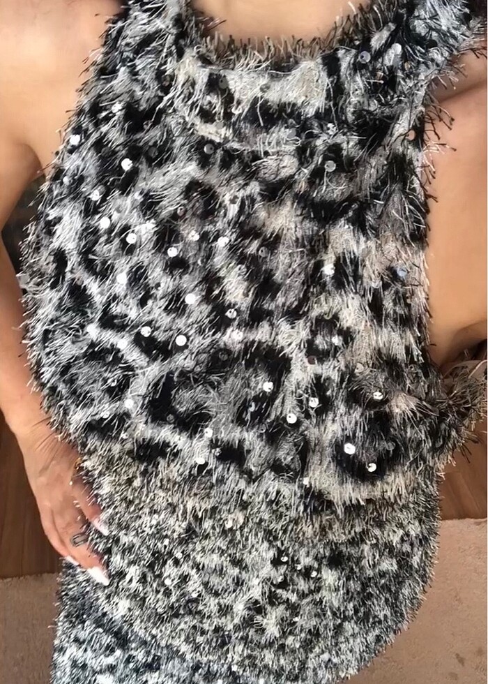 ZARA PUL PAYETLİ ELBİSE - Görsel 3