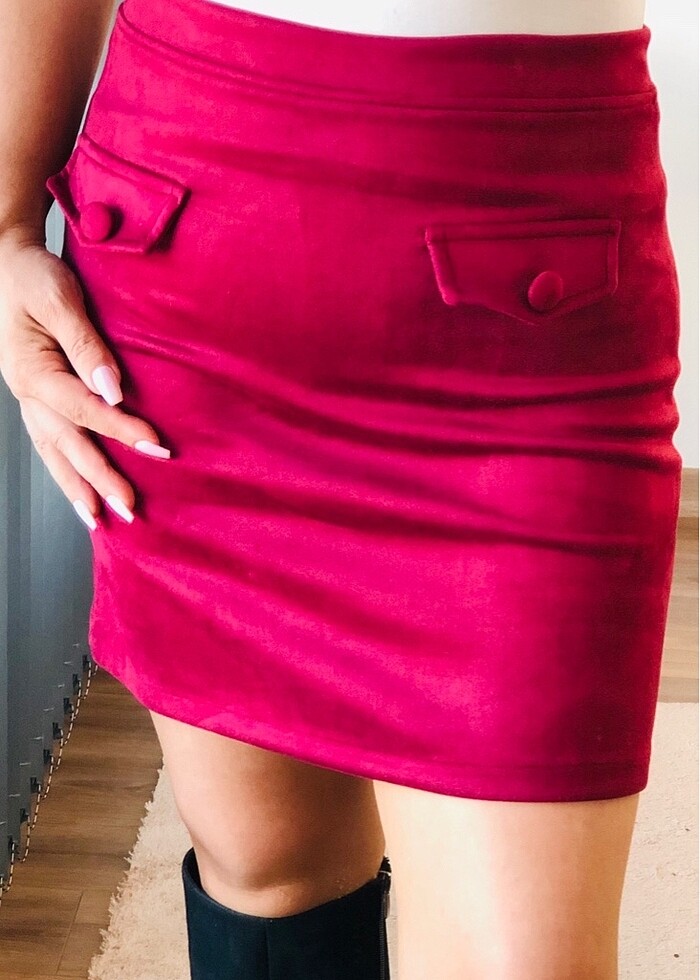 SÜET MİNİ ETEK - Görsel 2