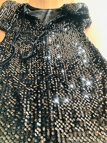 ZARA PUL PAYETLİ KADİFE ELBİSE - Görsel 7